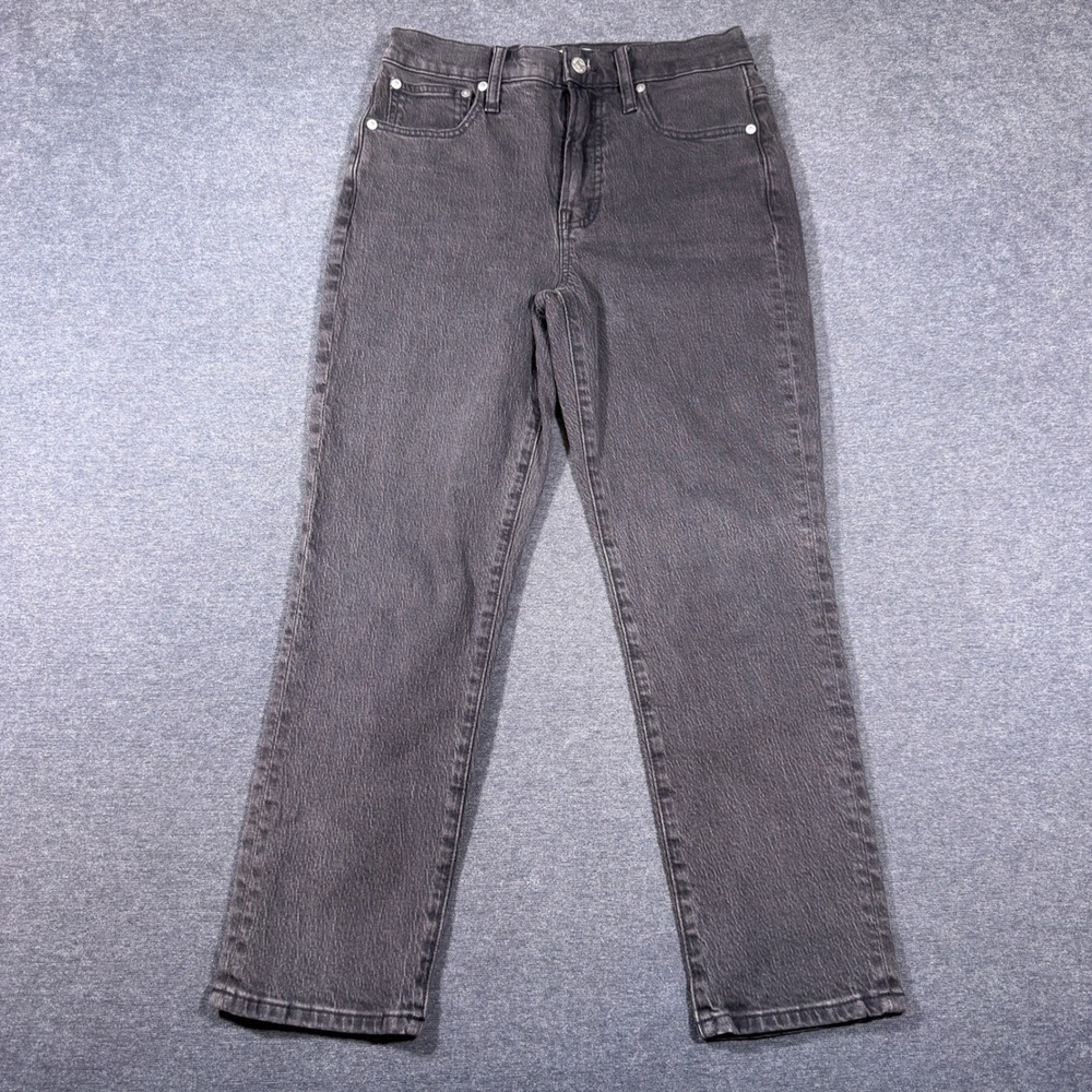 Madewell The Perfect Vintage Jean Womens‎ 25P Black High Rise Straight Leg Denim